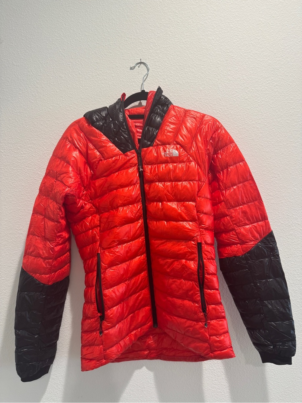The North Face Women's Red and Black Packable Down Puffer Jacket